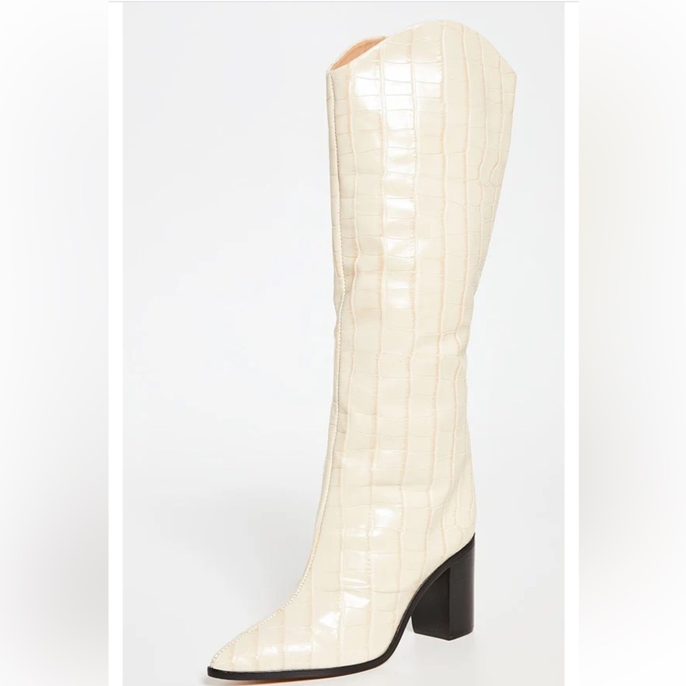 Schutz Maryana Boot in eggshell 8.5 EUC - Picture 2 of 10